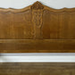 Bed Vintage French Louis XVI Oak Double Bed Frame Carved Headboard LOT 6376