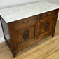 Cabinet Antique French Style Marble Top Oak Sideboard Carved Cupboard LOT 6312