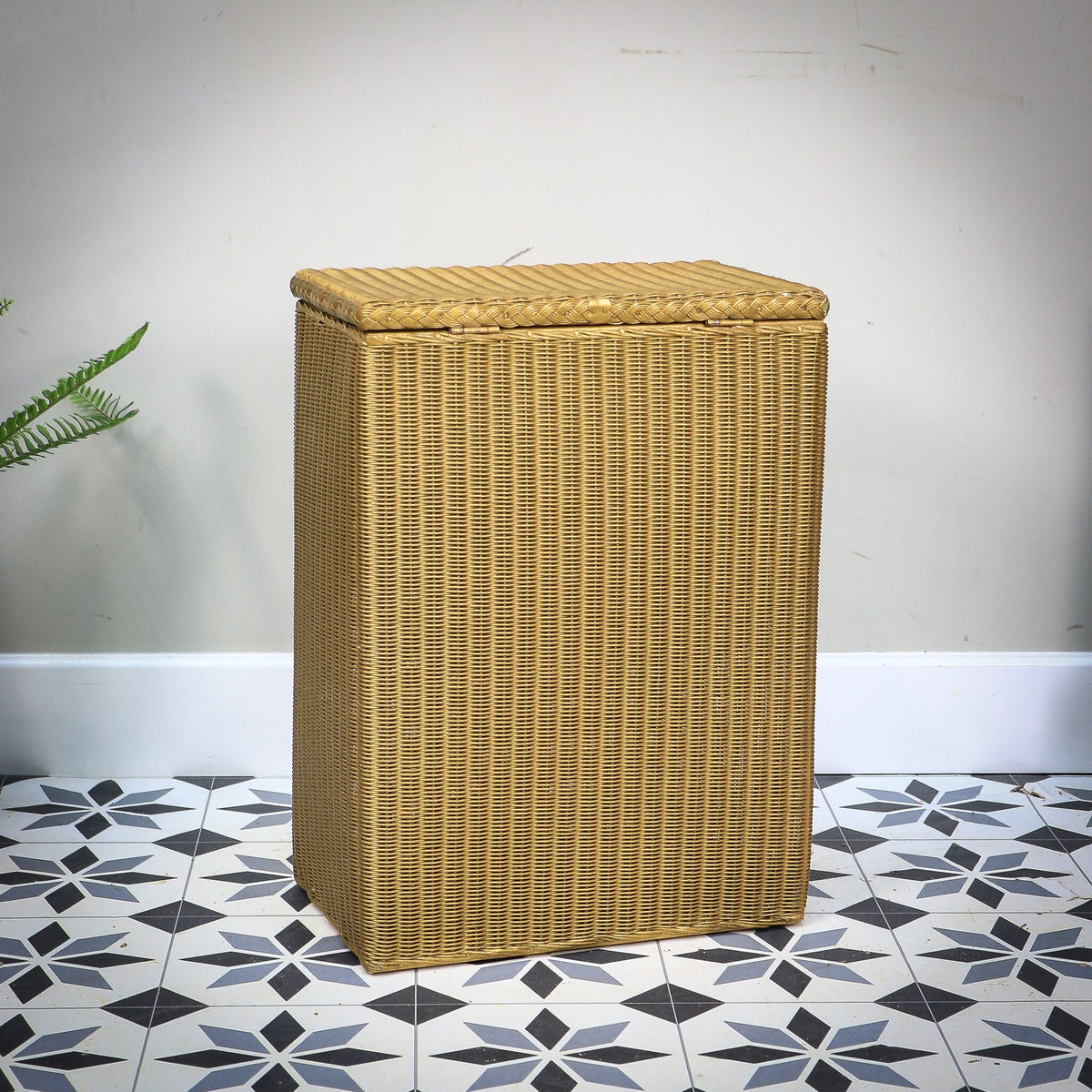 Lloyd Loom Lusty Linen Laundry Bin Basket in Gold