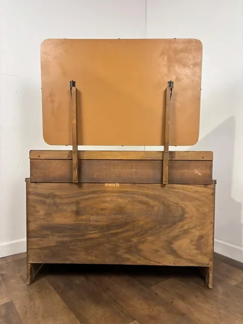 Vintage Beeanese Oak Veneer Dressing Table with Mirror