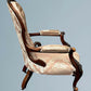 Victorian Walnut Open Armchair With Carved Decoration