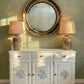 Vintage hand Painted Sideboard/coastal Furniture/white cabinet