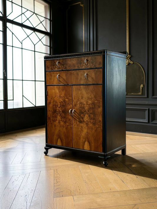 Art Deco Cocktail Cabinet. Original 1920's cabinet. Handpainted.