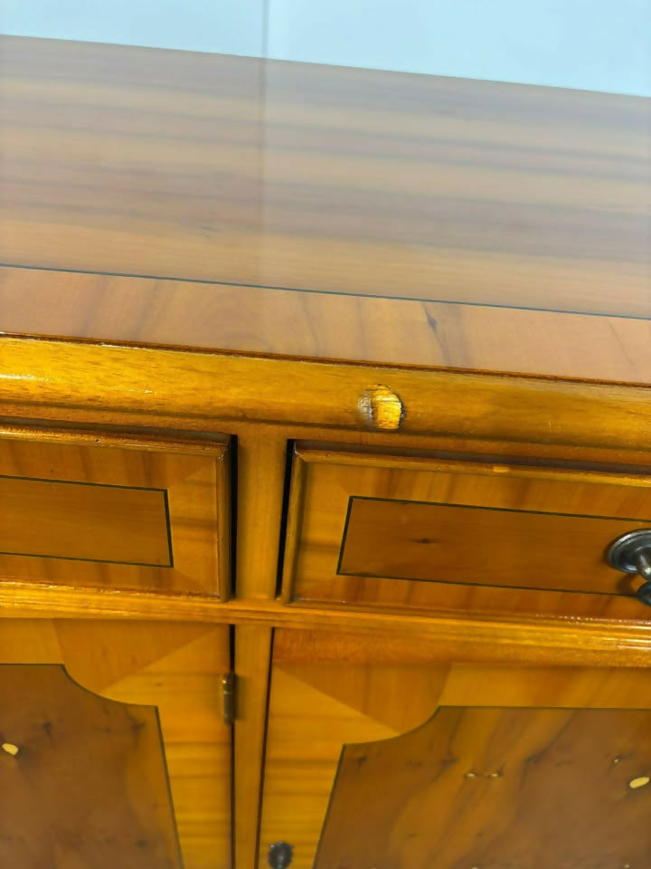 Reproduction Yew Wood Sideboard
