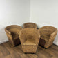 Set of Four Hand-Woven Abaca Fibre Tub Chairs