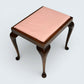 Vintage Dressing Table Stool Queen Anne Style Mahogany Pink FREE UK Delivery