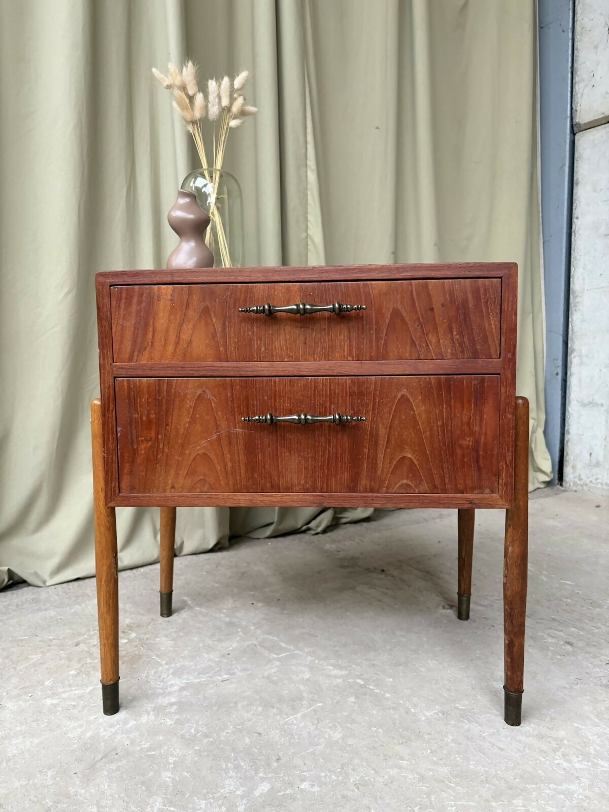 Vintage Mid Century Danish Teak Chest Of Drawers Bedside Scandi Retro R1020