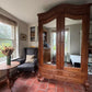 Antique Early 1900’s Mirrored Armoire Wardrobe French Oak Knockdown.