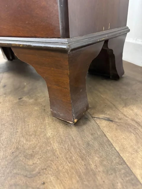 Vintage Mahogany Four Shelf Waterfall Bookcase