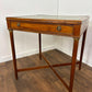 Edwardian Mahogany Side Table with Tooled Green Leather Top