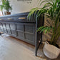 Large Mid Century Nathan Sideboard in Grey and Gold Handles