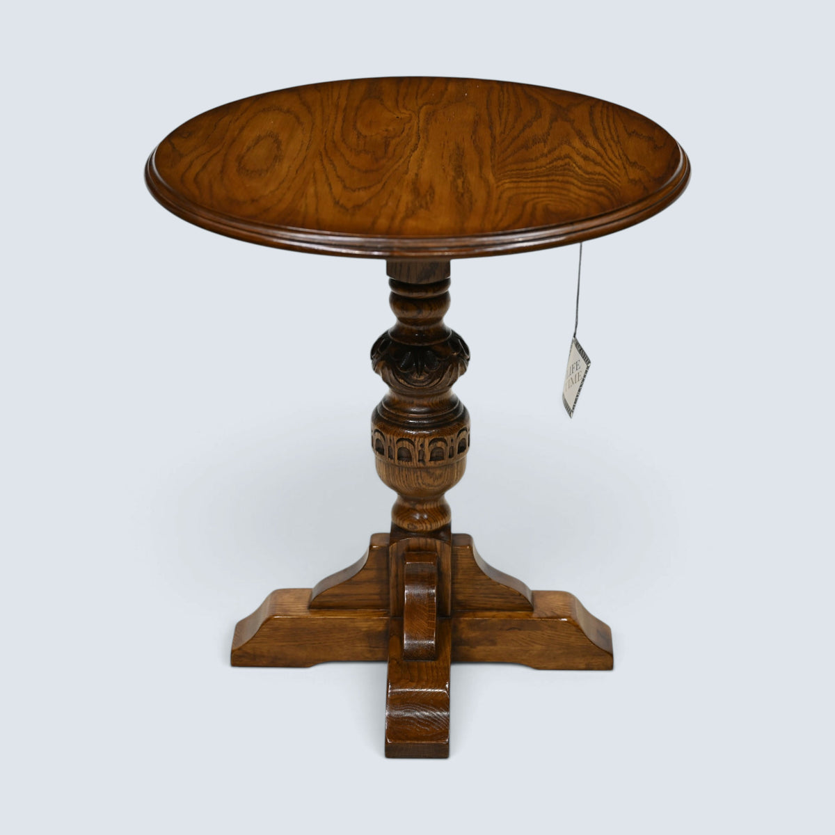 Old Charm Wine/Side Pedestal Table Light Oak Model 2428 FREE Delivery*