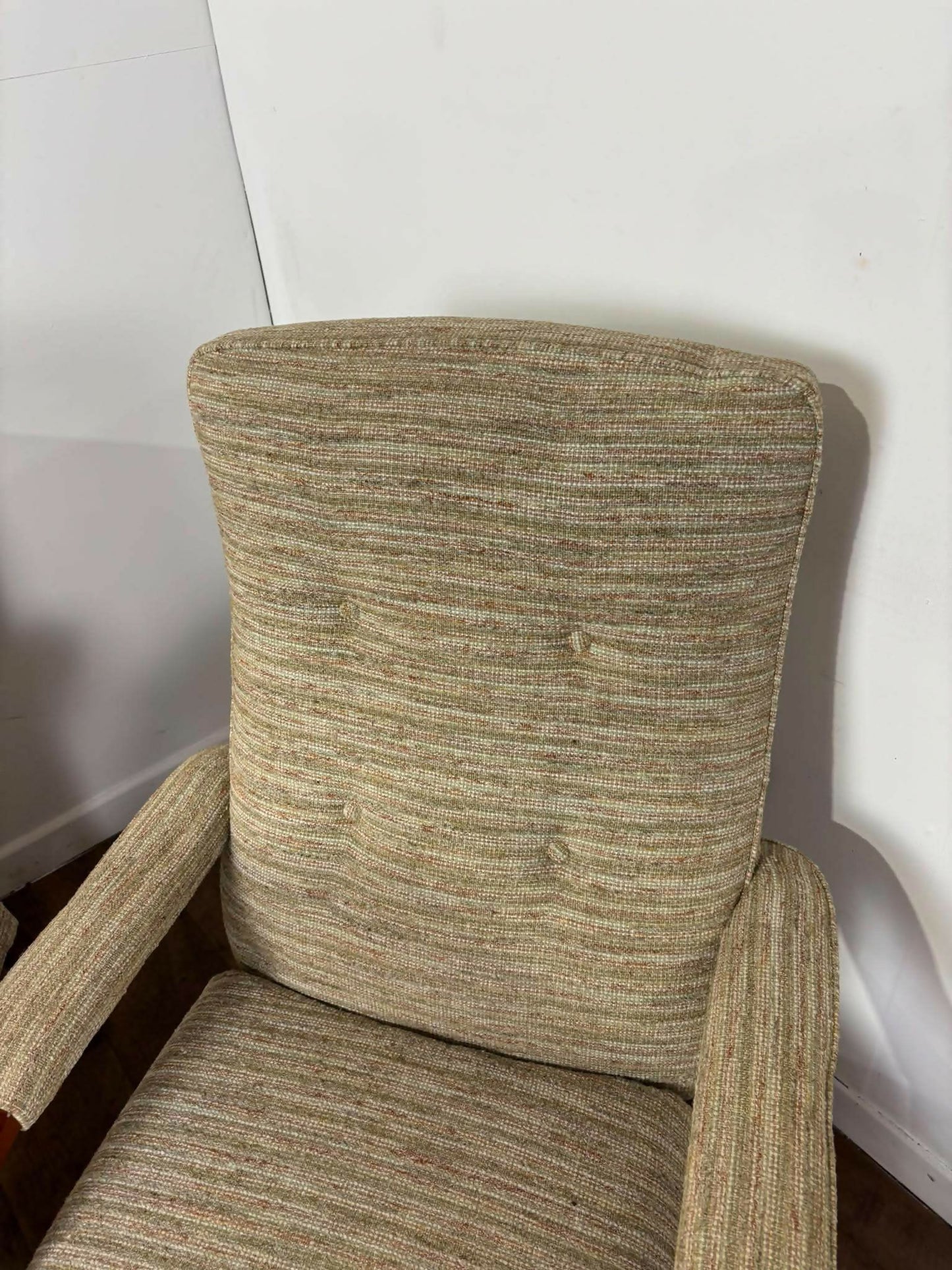 Pair of Vintage Parker Knoll Beech Framed Fireside Armchairs Model PK1158-1169