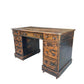 Vintage Victorian distressed office pedestal desk