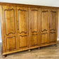 Wardrobe Vintage French Style Oak Five Door Carved Armoire Cabinet LOT 6111