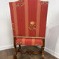 Victorian Style Reproduction Mahogany Upholstered Armchair