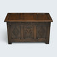 Oak Blanket Box / Coffee Table Carved Front Traditional Finish FREE UK Delivery