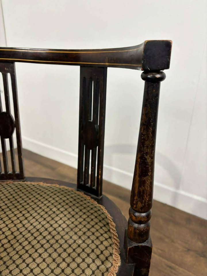 Edwardian Inlaid Tub Side Chair