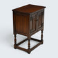 Old Charm Pedestal Cabinet Small Cupboard Bedside Tudor Brown FREE UK DELIVERY*