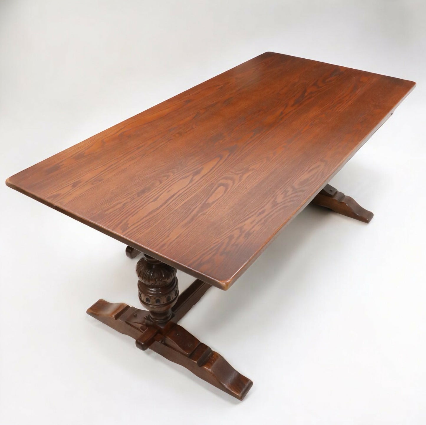 Old Charm Solid Oak Dining Table Seats 8 Places Tudor Brown FREE UK Delivery. SBR9170/3005D