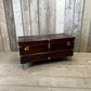 Unique luxury antique leather coffee table trunk