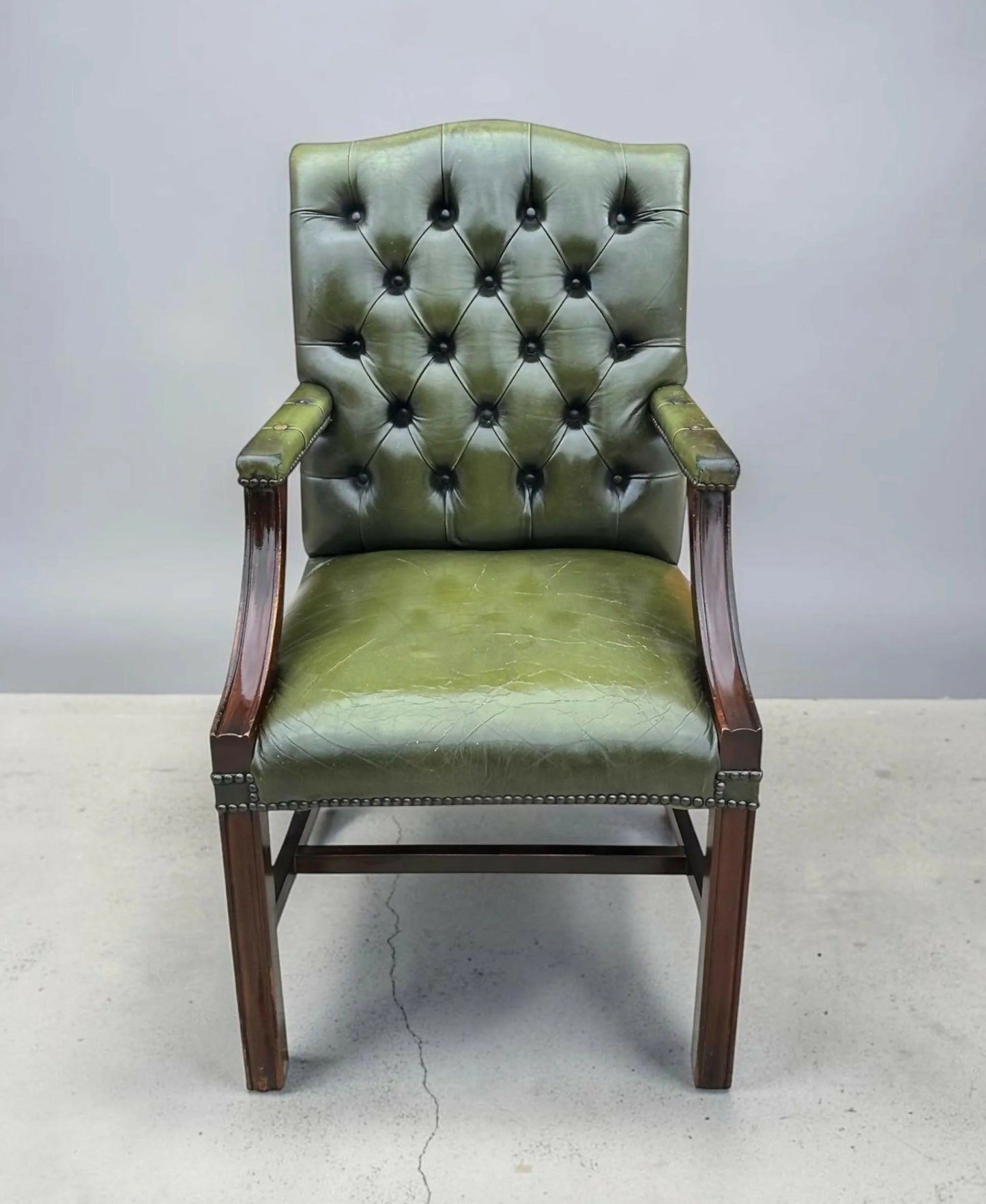 Vintage leather Gainsborough Georgian style desk chair