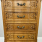 Chest of Drawers Vintage French Louis Oak 4 Drawers Carved Cabinet LOT 6231