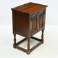 Old Charm Pedestal/Bedside Cabinet Cupboard Linenfold Doors FREE UK DELIVERY. SBR10989/3009E