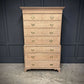 18th Century Bleached Oak Tallboy Chest On Chest