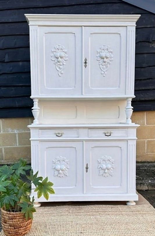 Large Cream Pine Dresser, Country Kitchen Sideboard, Larder, Linen Press, House Keeper Cupboard, Farmhouse, Scandi Style, Dining Room Decor