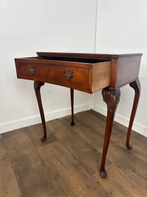 Reproduction Mahogany Side Table With Drawer