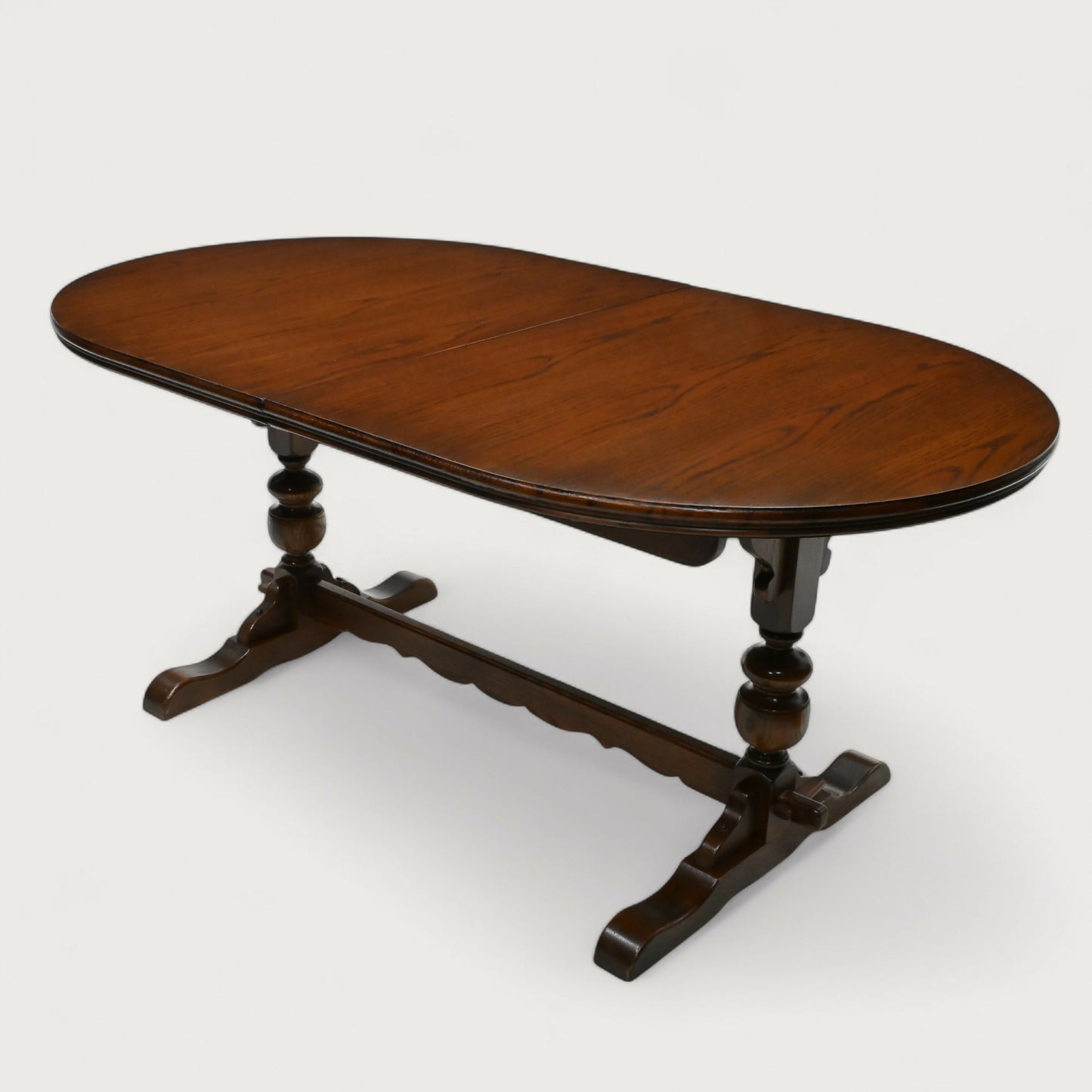 Old Charm Dining Table Tudor Brown Finish Extended Seats 6/8 FREE Delivery*