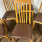 Set Of Six Modern High Back Oak Dining Chairs