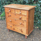 Vintage Victorian Tall Pine Chest Of Drawers