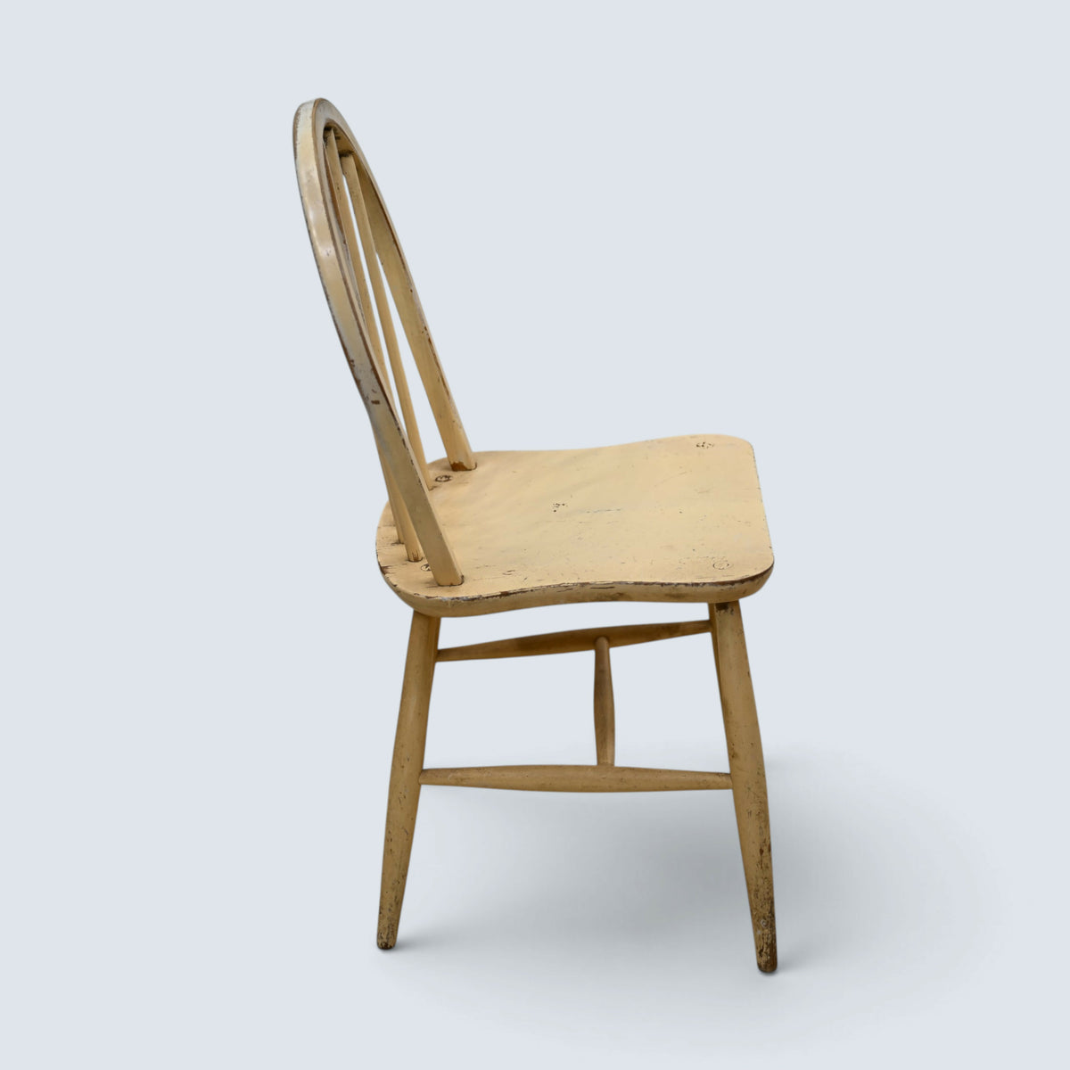 3 Painted Ercol Kitchen Chairs Cream Coloured Rustic Looking FREE UK Delivery*