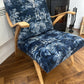 Mid-Century Armchair with Sculptural Oak Frame, Reupholstered in Linwood Velvet, c.1950s