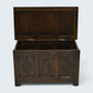 Oak Blanket Box / Coffee Table Carved Front Traditional Finish FREE UK Delivery