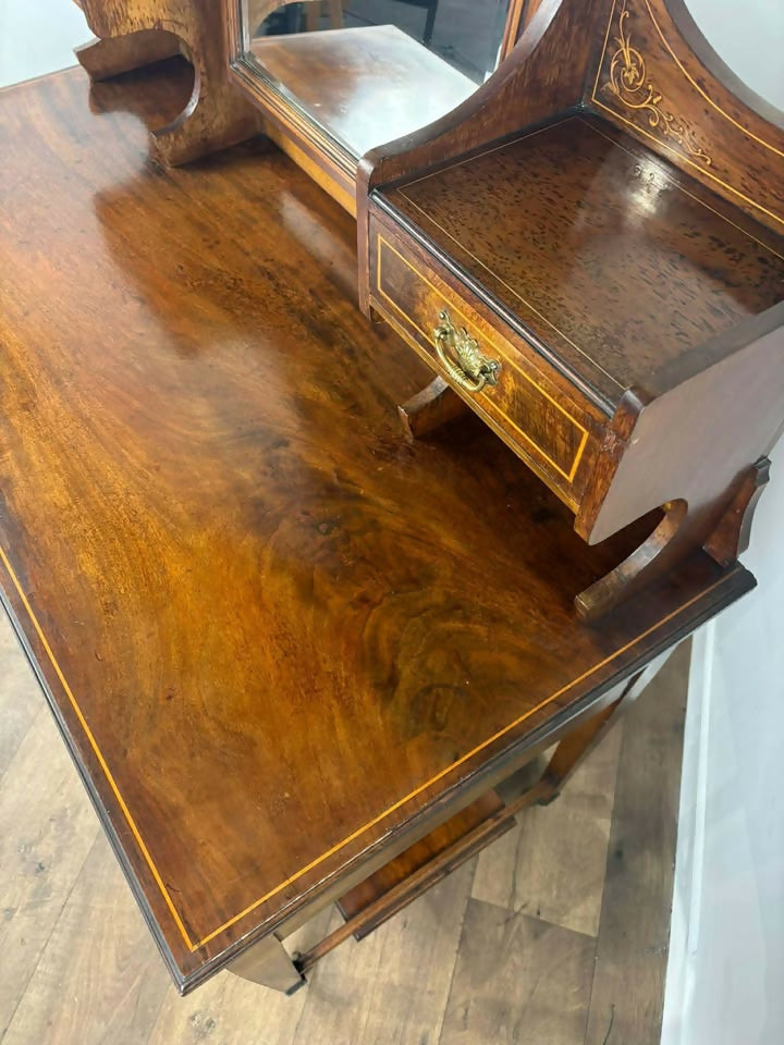 Edwardian Mahogany Inlaid Dressing Table