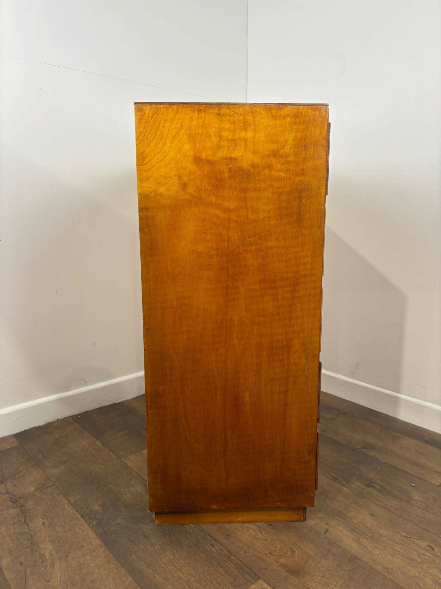 Mid Century Oak Veneer Five Drawer Bedroom Chest