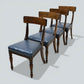 Early Victorian Dining Chairs Mahogany Faux Leather Upholstery FREE UK Delivery