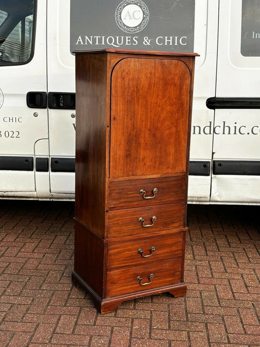 Vintage Mahogany Housekeepers Cabinet / Small Linen Press.