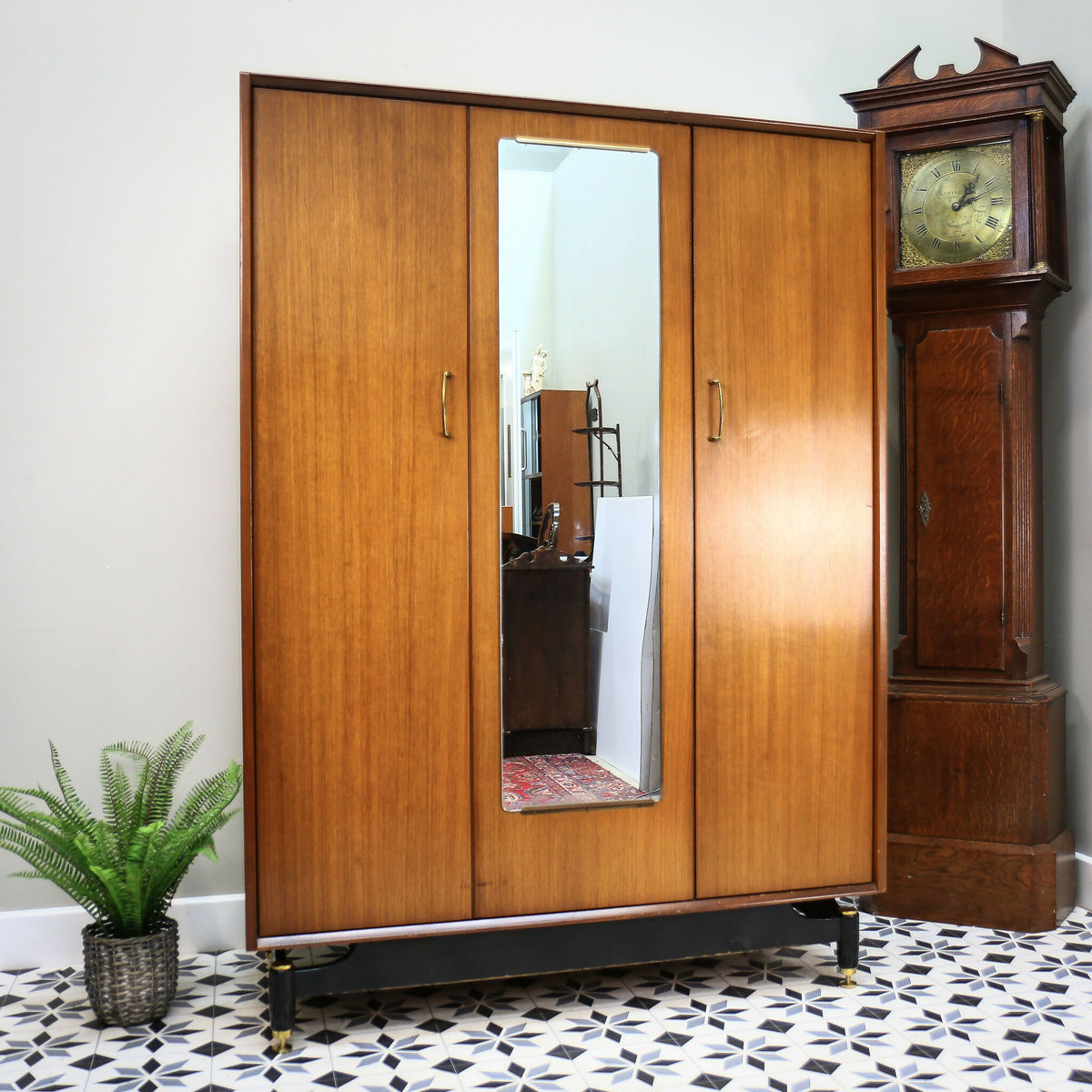 G Plan Double Wardrobe with Triple Doors. Tola and Black Librenza