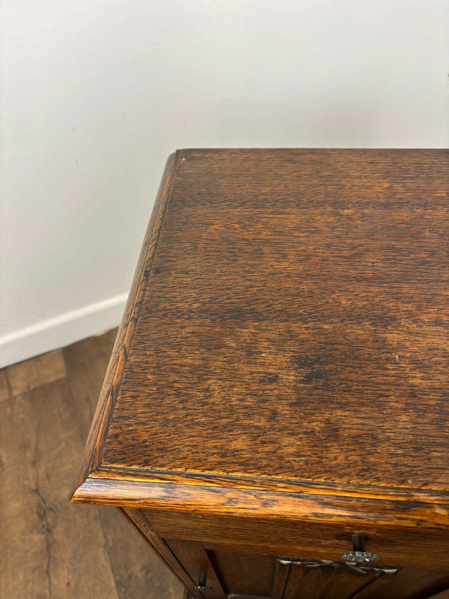 Vintage Oak Bed Side Cabinet