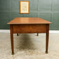 Huge Antique Oak Desk with Leather Top - 180 x 100 cm