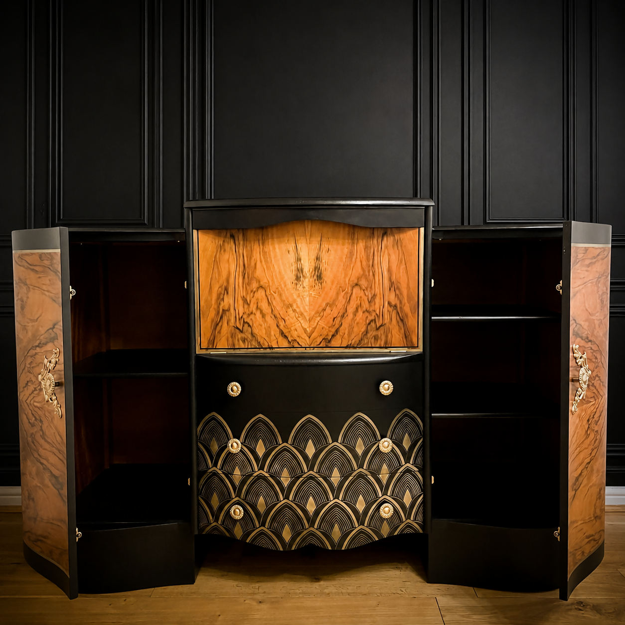 Louis Art Deco Drinks Cabinet Cocktail bar
