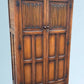 Oak Linen Fold Double Door Wardrobe