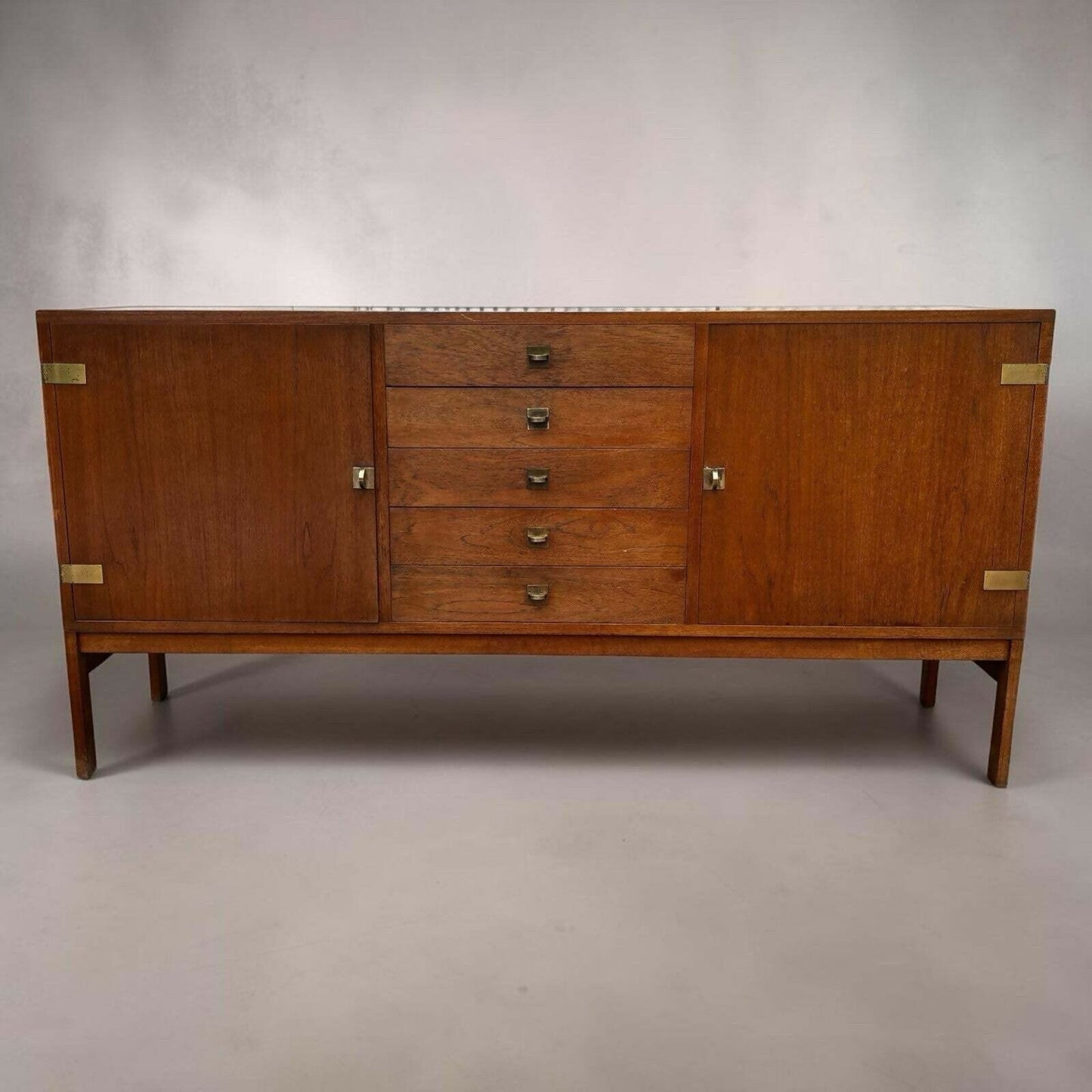 Mid Century Sideboard By Ole Gjerlov Knudsen & Torben Lind. Model “Moduline