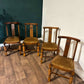 Vintage Honey Oak Dining Chairsx