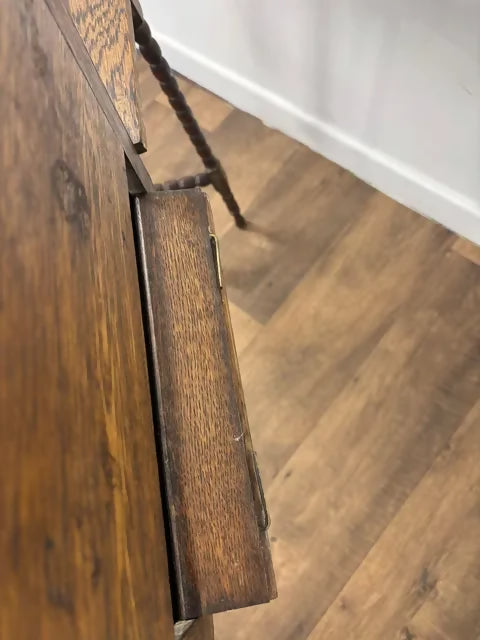 Vintage Oak Bobbin Turned Reading Table
