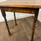 Vintage Oak Side Table With Barley Twist Legs